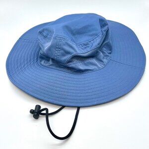Panama Jack Blue Wide Brim Sun Hat Outdoor Boonie Hat with Chin Strap
